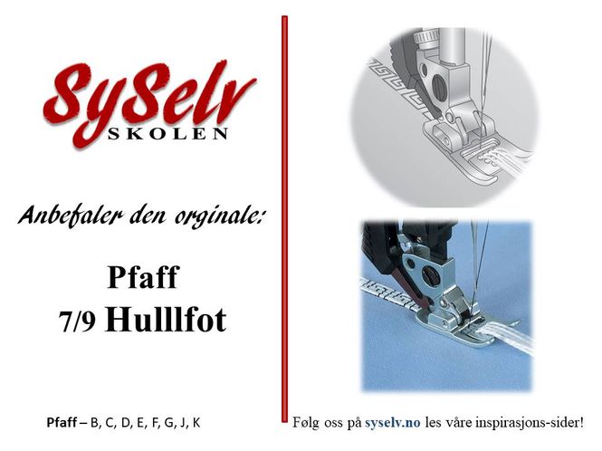 Hovedbilde Pfaff 7/9 Hullfot