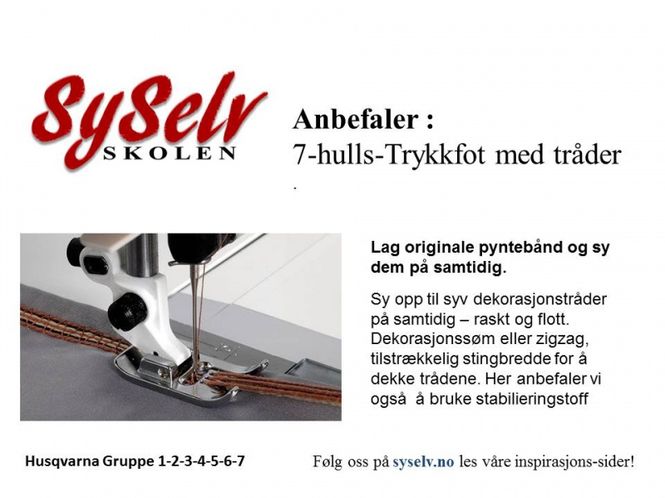 Hovedbilde Husqvarna 7-hulls Trykkfot