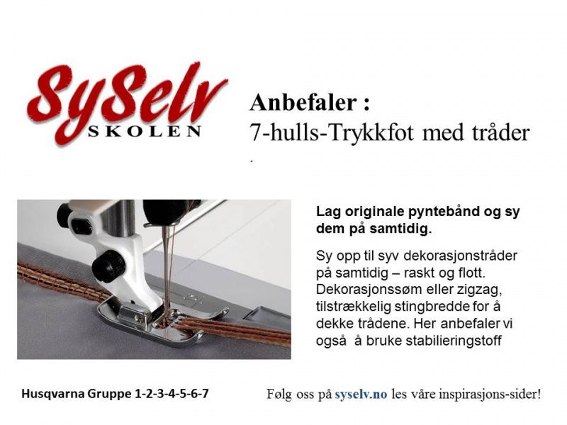 Husqvarna 7-hulls Trykkfot