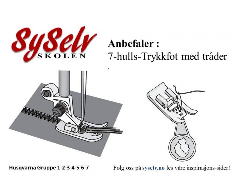 Husqvarna 7-hulls Trykkfot