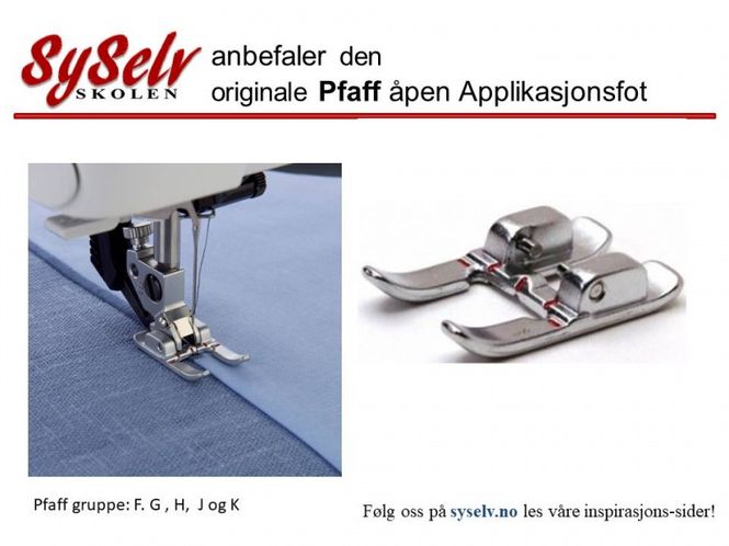 Hovedbilde Pfaff åpen tå Applikasjonsfot