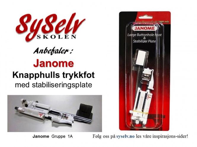 Hovedbilde Janomen Knapphullsfot lang ...
