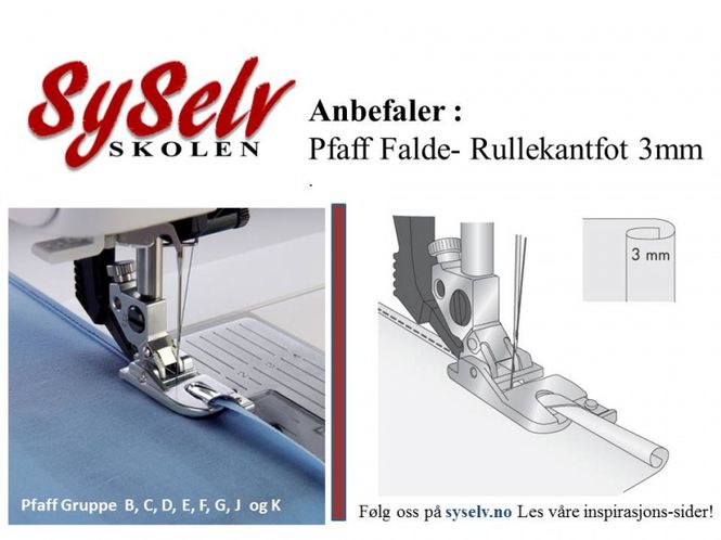 Hovedbilde Falde / Rullekantfot 3mm IDT