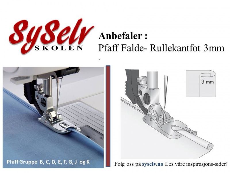 Falde / Rullekantfot 3mm IDT