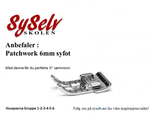 Hovedbilde Husqvarna Patchworkfot 6mm