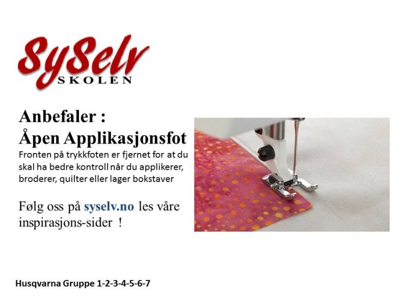 Husqvarna Åpen Applikasjonsfot