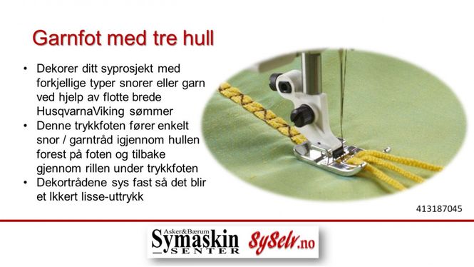 Hovedbilde Garnfot med tre hull