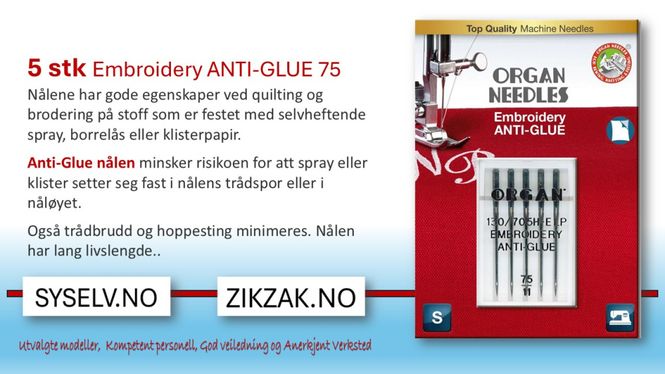 Hovedbilde 5stk Embrodery ANTI  Glue 75